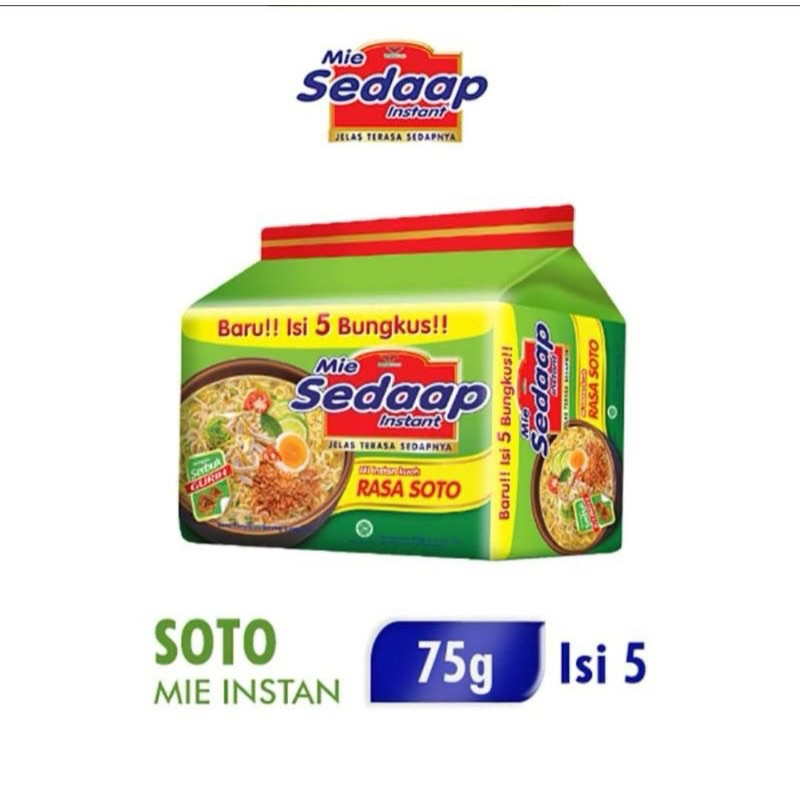 

Mie Sedaap Soto Mi Sedap Bag isi 5 pcs
