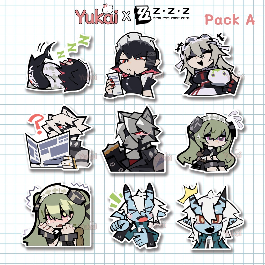 

Stiker Pack Zenless Zone Zero (ZZZ) Premium, Sticker Anime Waterproof