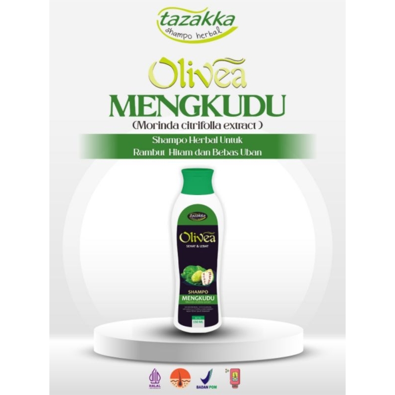 Tazakka Shampoo Olivea Mengkudu 150 ml - Shampo Rambut - Shampo untuk Menghitamkan Rambut
