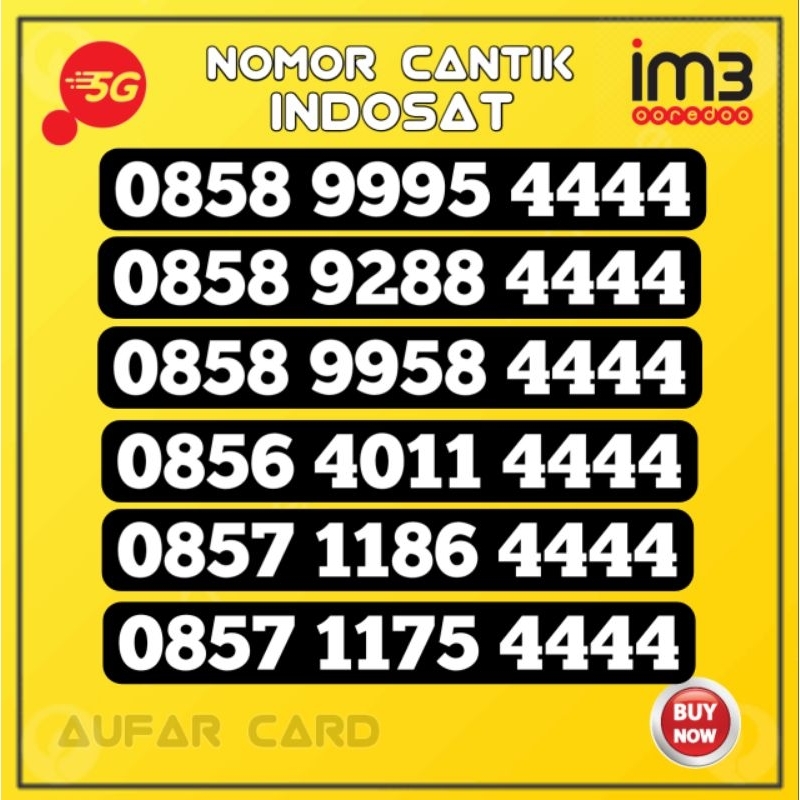 Nomor Cantik Indosat 4444 Im3 Ekor 4444 Kwartet 4444 114444 114444 11 4444 Awalan 0856