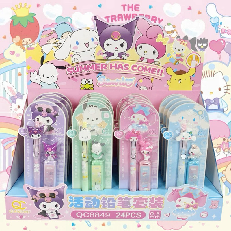 

MJ12 Set Pensil Mekanik karakter SANRIO Free refill isi pensil 0.5 mm Free Penghapus Karakter