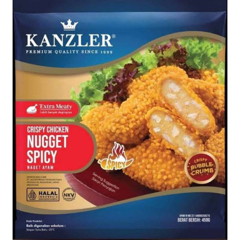 

kanzler crispy chicken nugget spicy 450g - kanzler nugget spicy terbaru