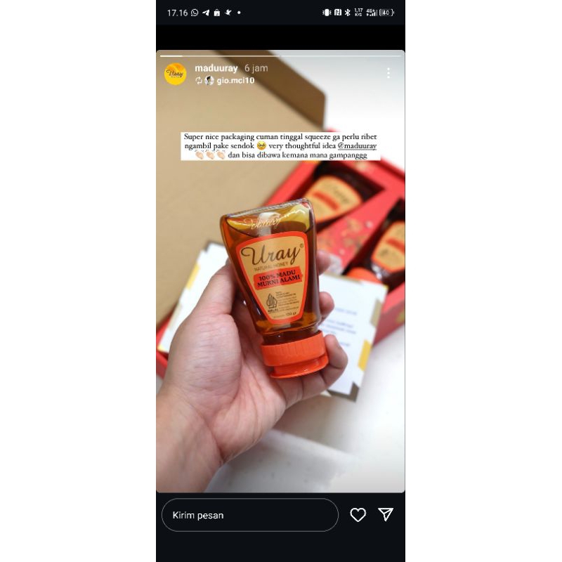 

Madu Uray 150mg Asli