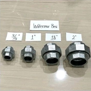 watermur besi 1" water mur galvanis 1inchi watermor galvaniz 25mm water mor sambungan pipa besi