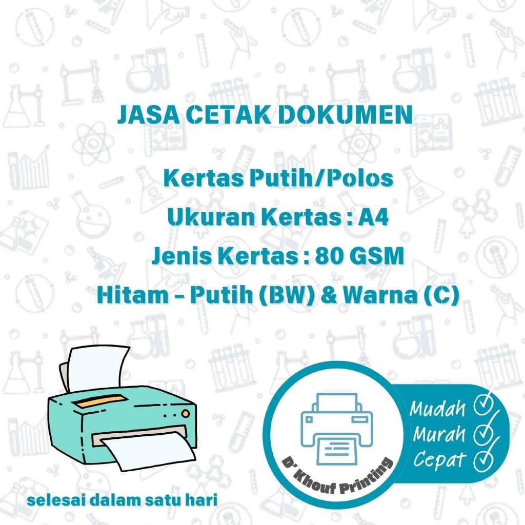 

Jasa Print 1 Hari Selesai - Kertas A4 80 gsm