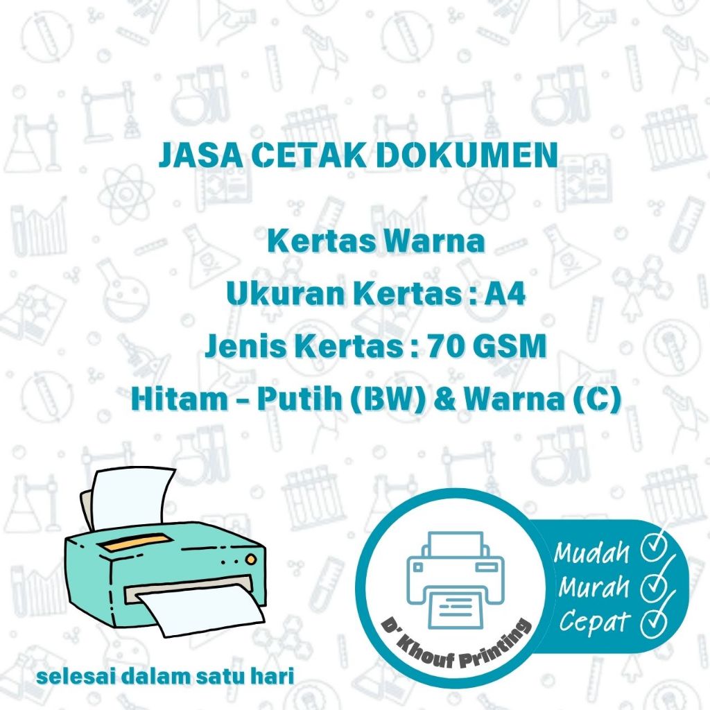 

Jasa Print 1 Hari Selesai - Kertas A4 Warna - 70 GSM