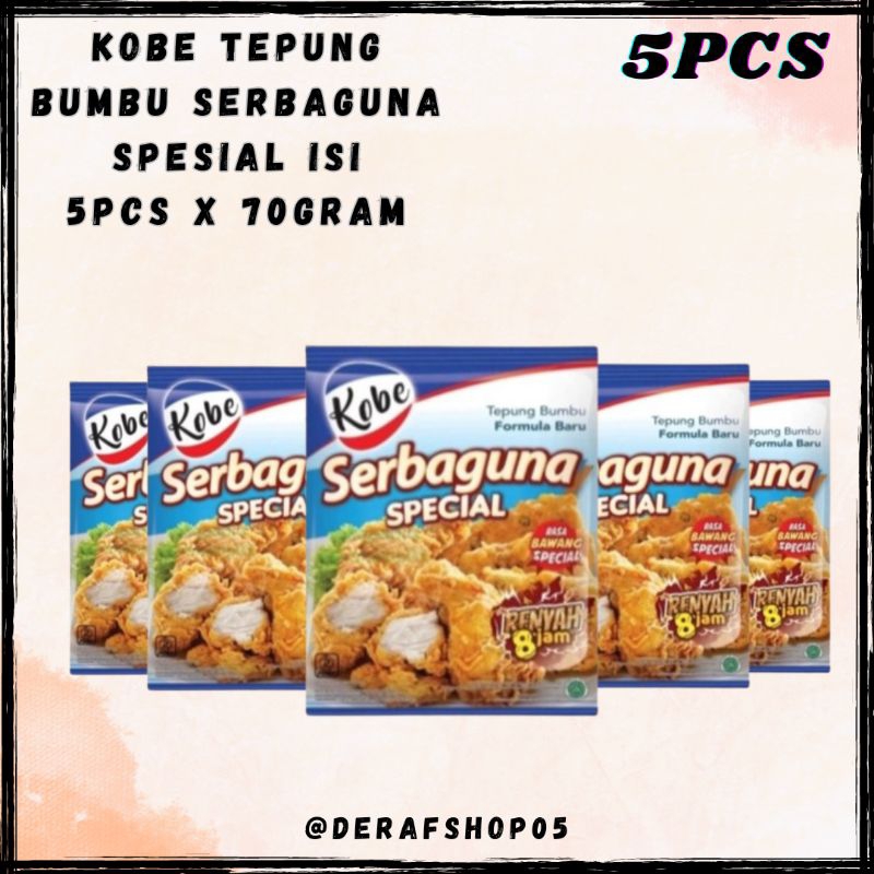 

Kobe Tepung Bumbu Serbaguna Spesial Isi 5pcs x 70gram