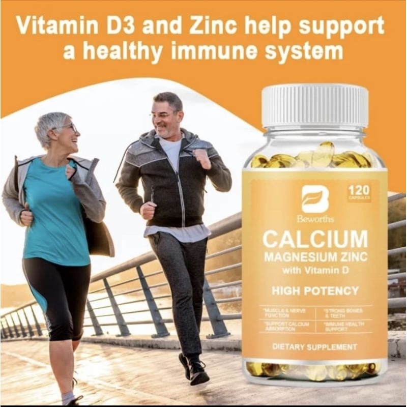 BEWORTH CALCIUM MAGNESIUM ZINC WITH VITAMIN D