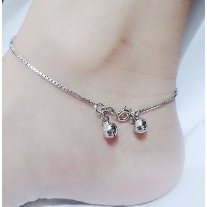 GELANG KAKI ITALI WANITA DEWASA GOLD & SILVER  ASLI TITANIUM BERLAPIS EMAS