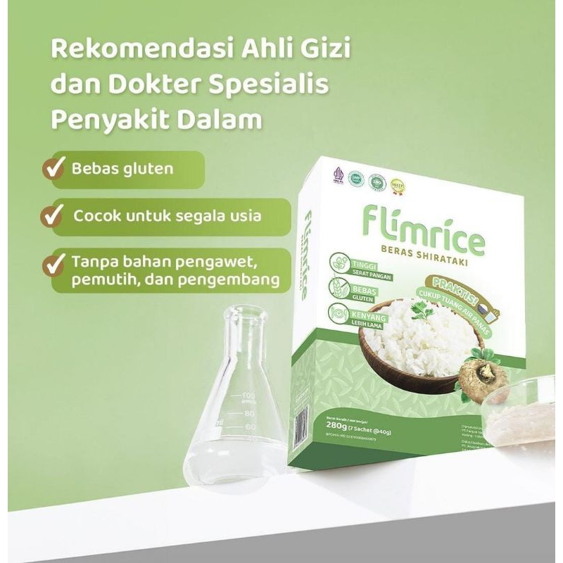 flimrice  beras shirataki/ 1 box isi 7 sachet/