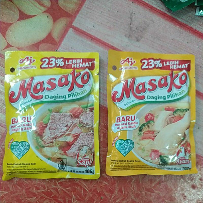 

Masako 100g, bumbu kaldu