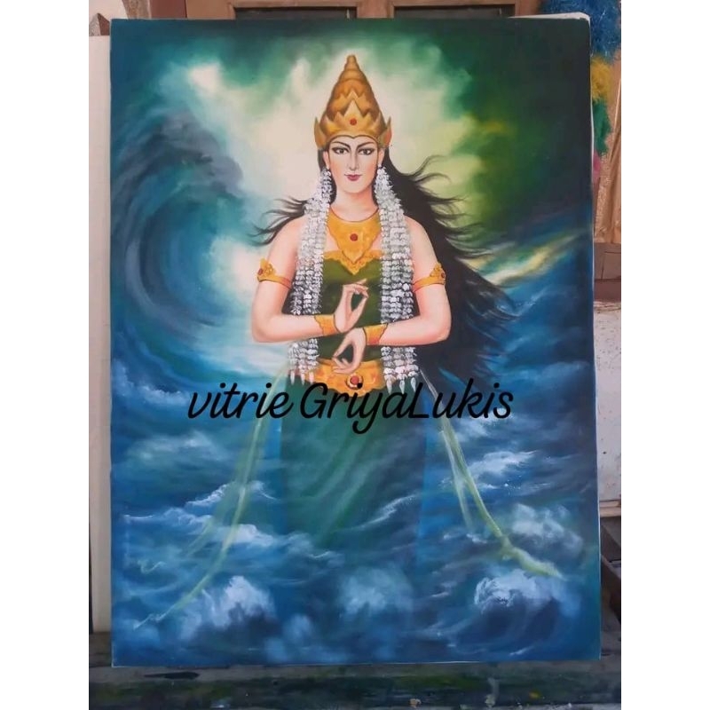 lukisan ratu pantai selatan/ lukisan ratu kidul/ lukisan kanvas
