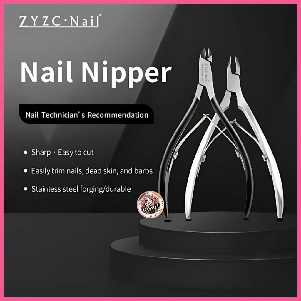 ZYZC Ultra Sharp Black Cuticle Nipper - Professional Cuticle Remover / Premium Nail Art