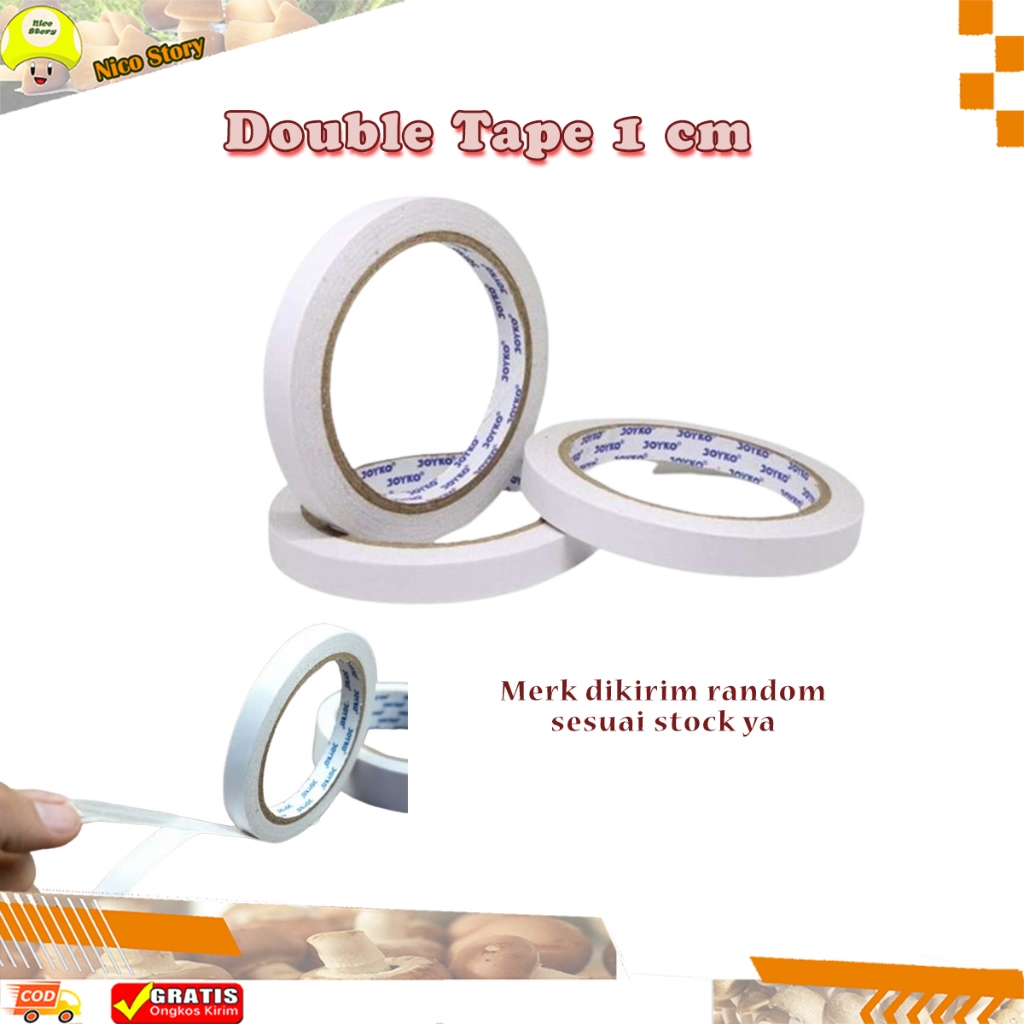 

(NCS) Double Tape 1.1cm x 5Meter/Solasi bolak balik 11mmx5M