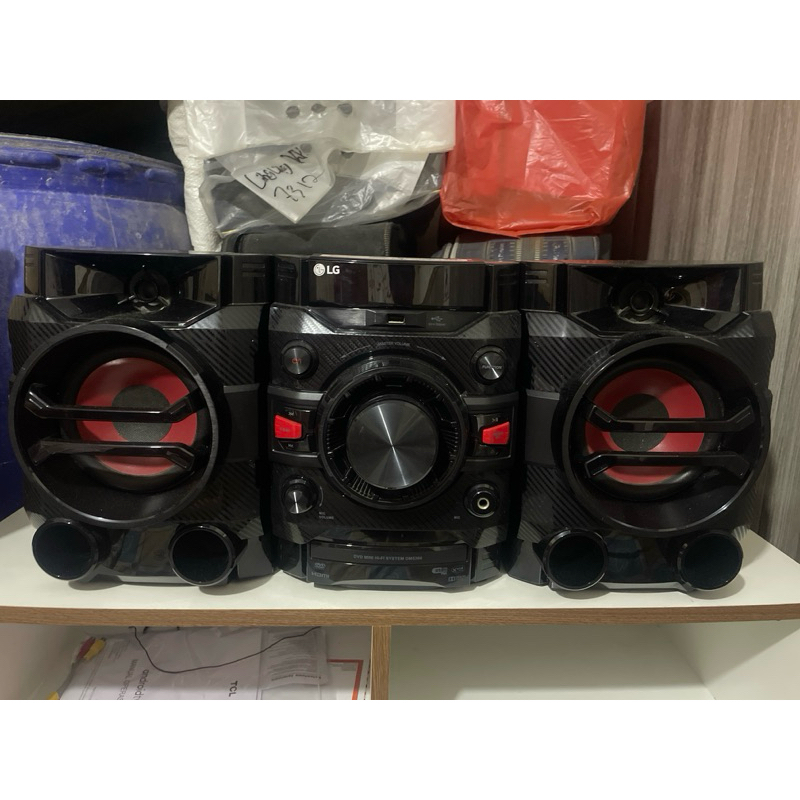 mini hi-fi LG DM5360 minicompo speaker usb aux bluetoth