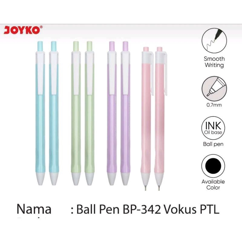 

Pulpen Joyko Bp-342 Vokus PTL 0.7mm ( 1pak/12pcs )