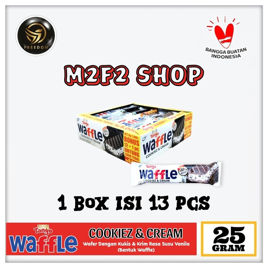 

Tango Waffle Cookiez & Cream | Kukis Krim Susu Vanila Sachet - 25 gr (Kemasan 1 Box)
