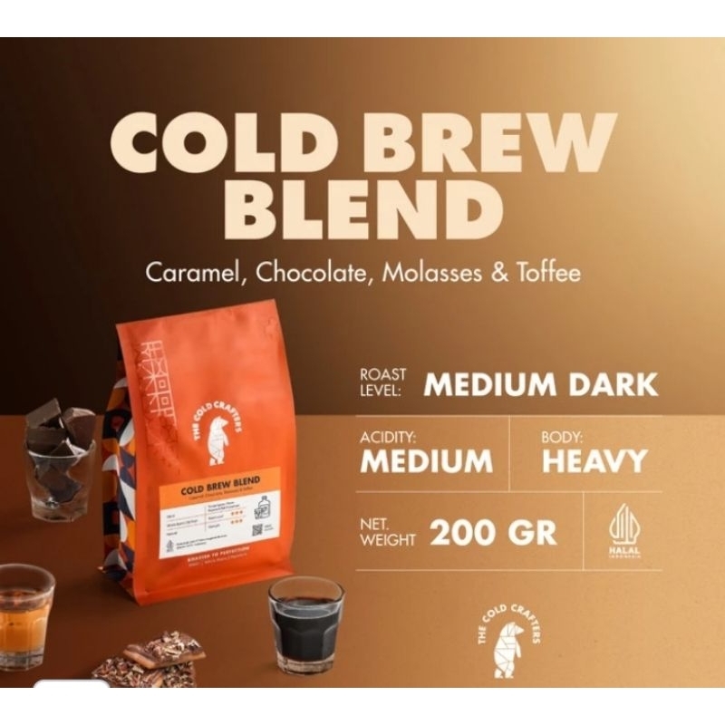 

Cold Crafters Signature Cold Brew Blend Roasted Coffee Beans - BIJI KOPI 1 KG