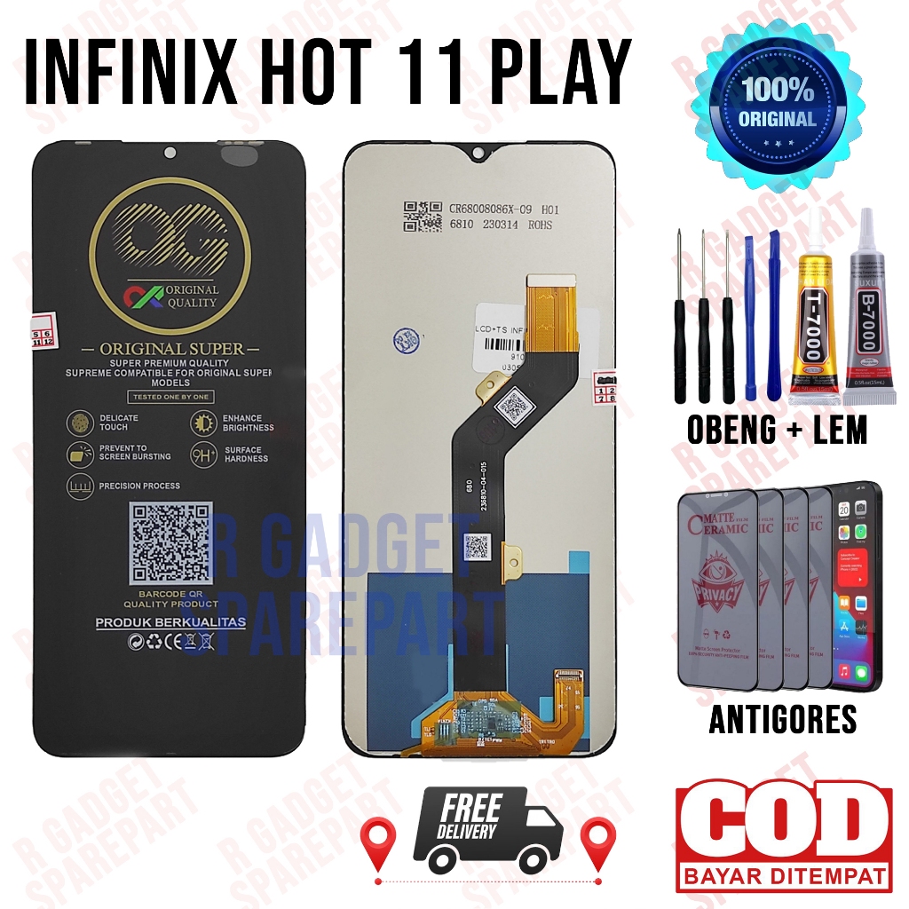 Lcd Infinix hot 11 Play Original OEM Quality Lcd Touchscreen Infinix Hot 11 Play Fullset