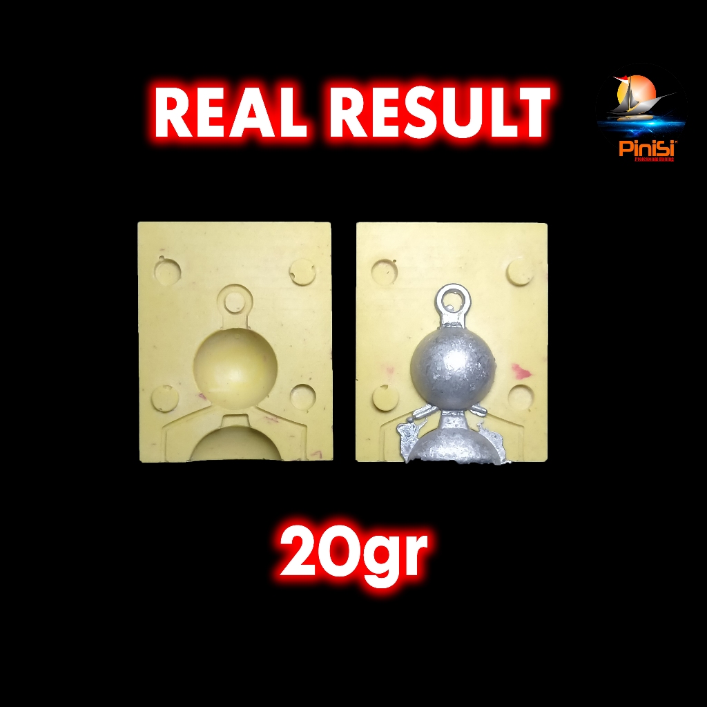 Molding Cetakan Bandul Timah Pemberat Pancing Model Anting 20gr