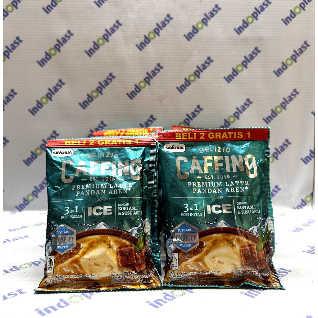 

Caffino Ice Pandan Aren Gusset - Bubuk Es Kopi Instan 6 Sachet x 27g