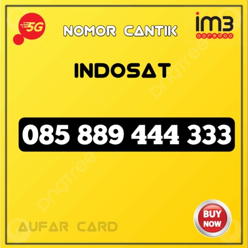 Nomor Cantik Indosat im3 Hoki Double Triple ekor 444333 444 333