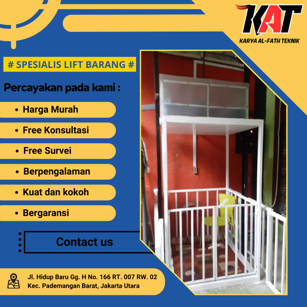 Lift Barang Peruntukan Home Lift / Lift Passenger