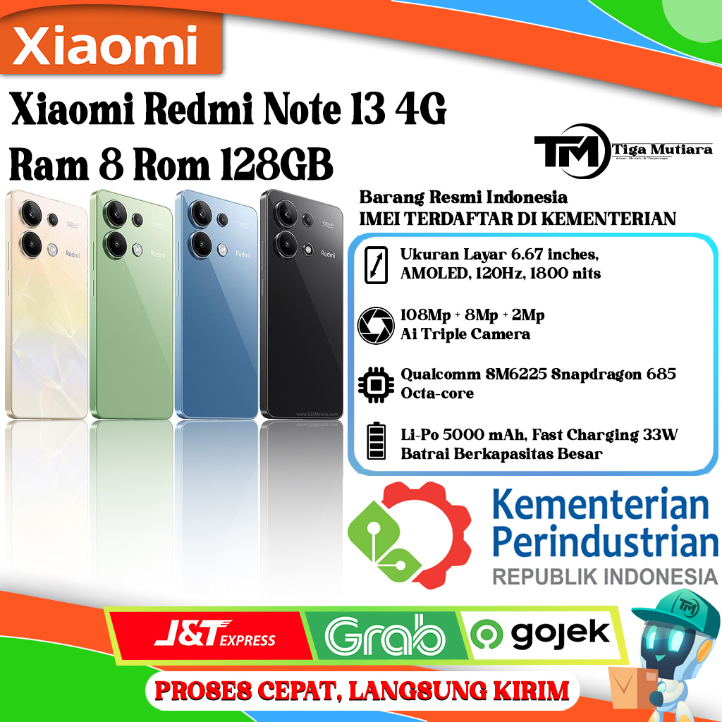 Xiaomi Redmi Note 13 4G Ram 8/128GB | Ram 8/256GB