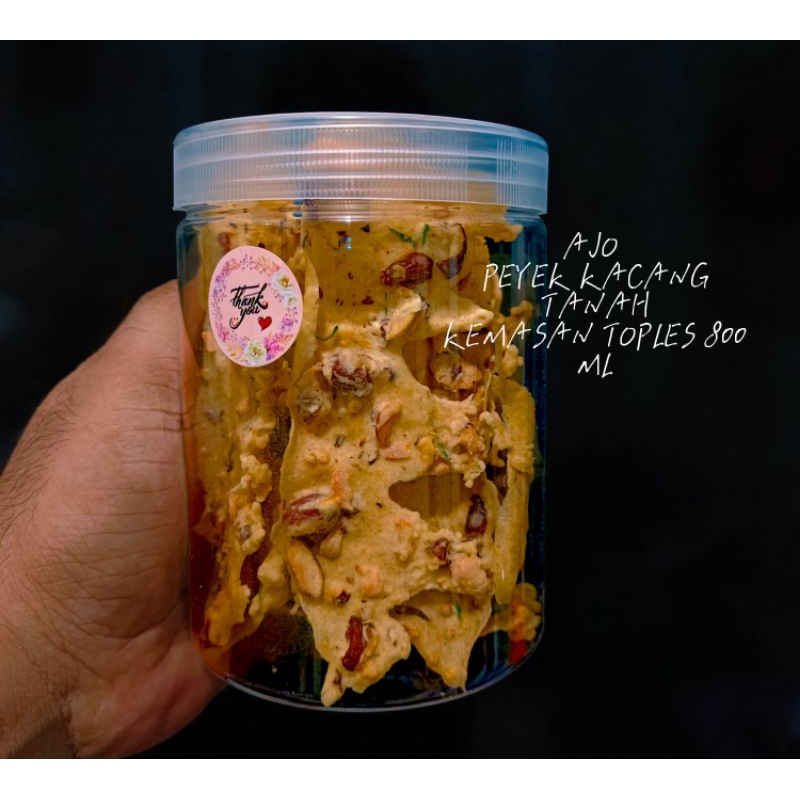 

AJO| PEYEK KACANG TANAH ORIGINAL | TOPLES 800 ML SEGEL | 2 toples
