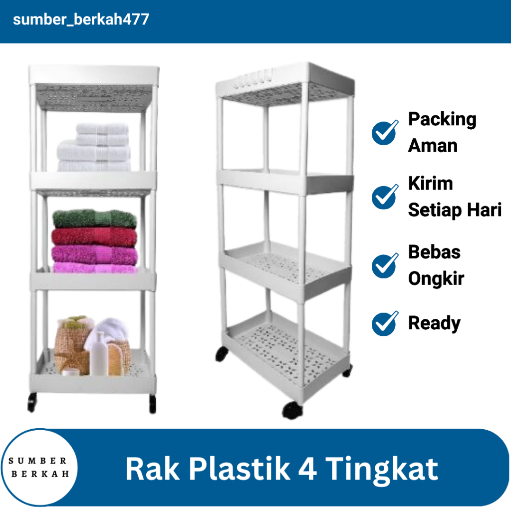 Rak Susun Plastik 4 Tingkat