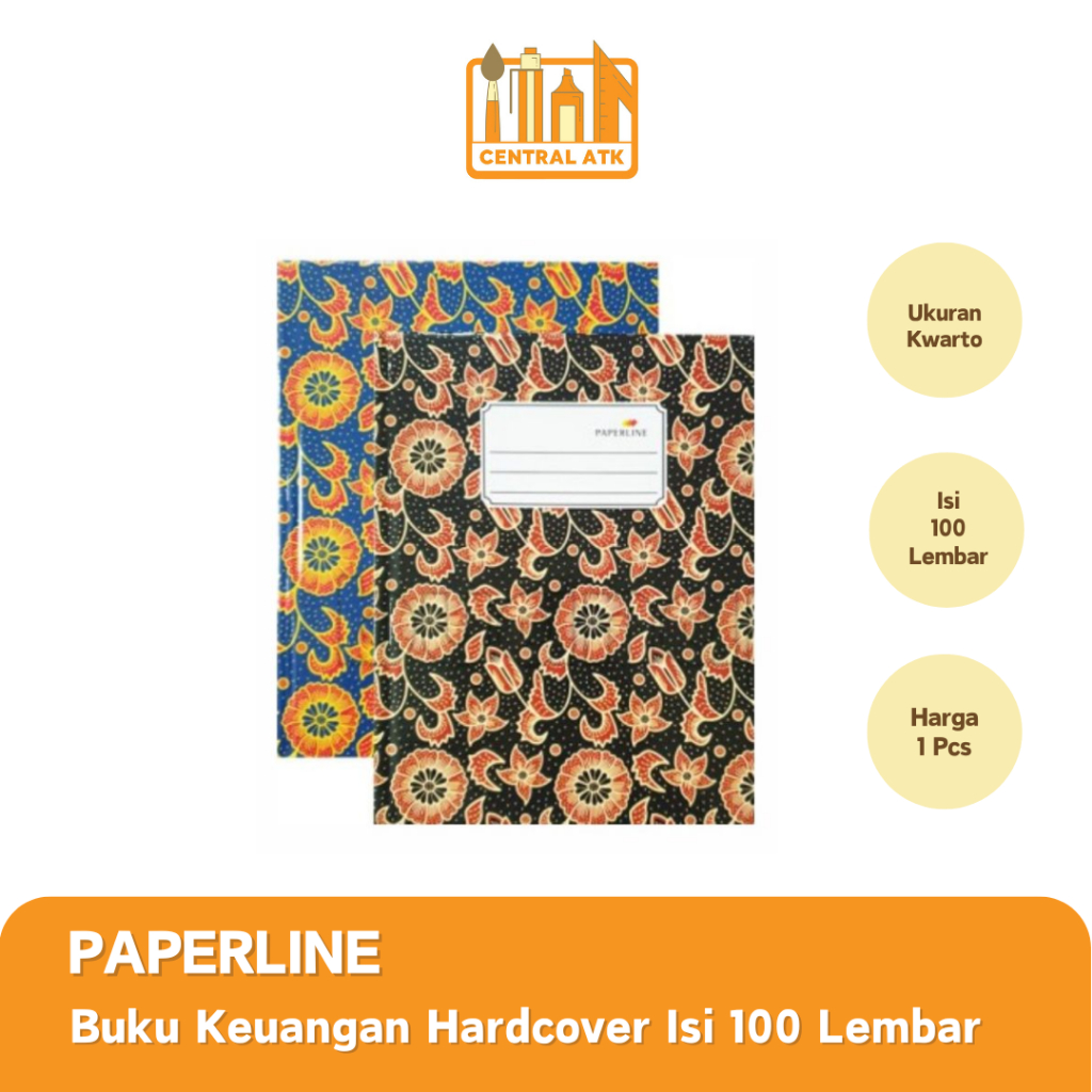 

BUKU TULIS KWARTO KUARTO QUARTO HARDCOVER ISI 100 LEMBAR PAPERLINE