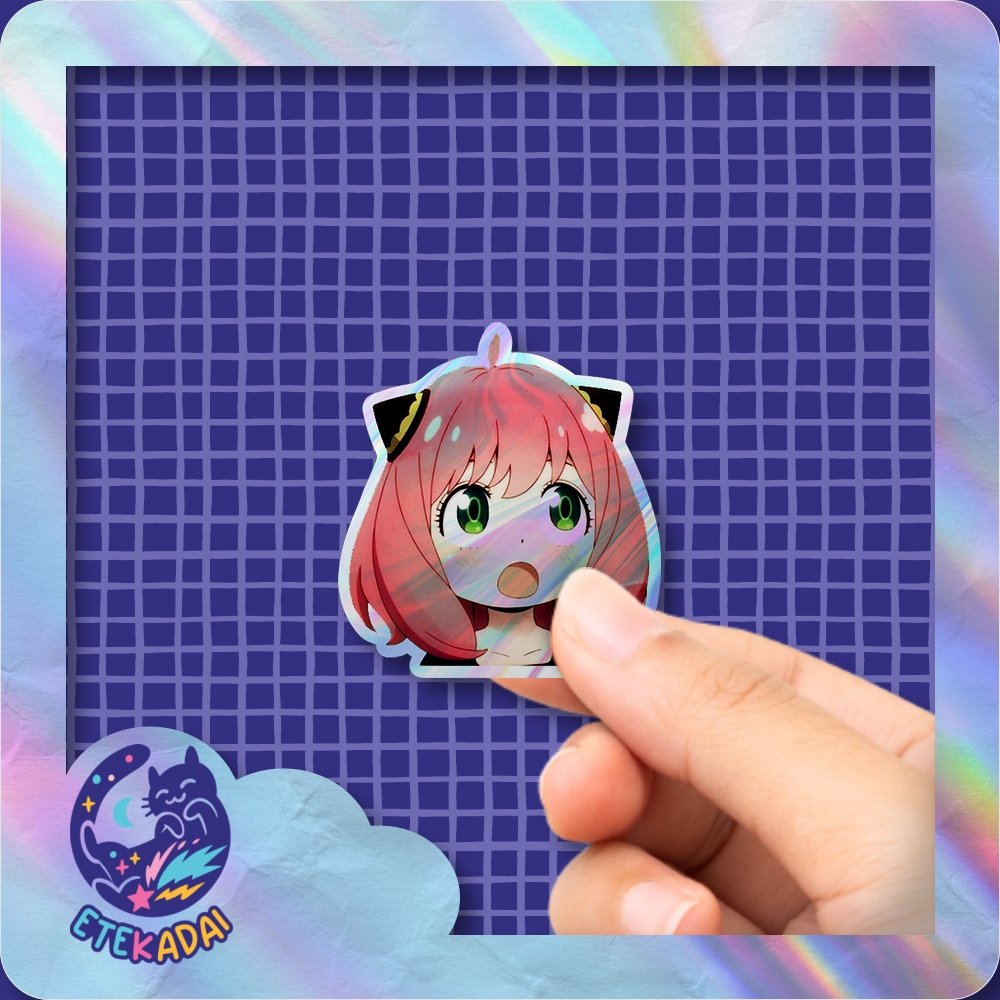 

Stiker Hologram Anime Spy X Family Anya Forger 1