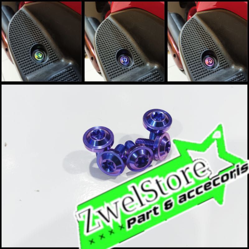 Baut titanium dek injekan mio beat vario Big head Gr5 vietnam (1biji)