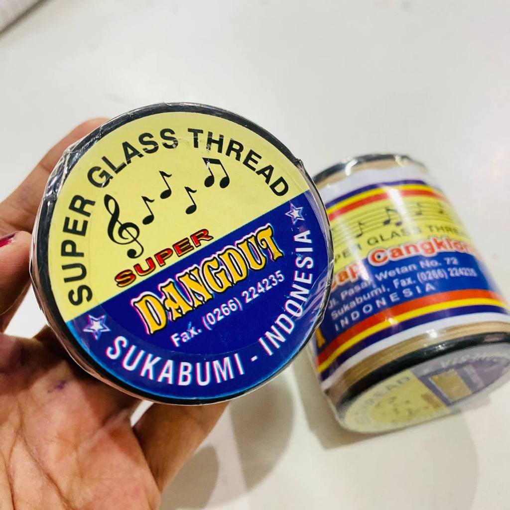 Benang layangan katun Dangdut Cangklong Nilon Original / gelasan katun super / gelasan layangan bena