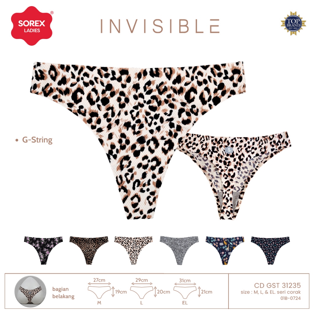 Sorex CD Celana Dalam Sexy G string Seamless Motif #1