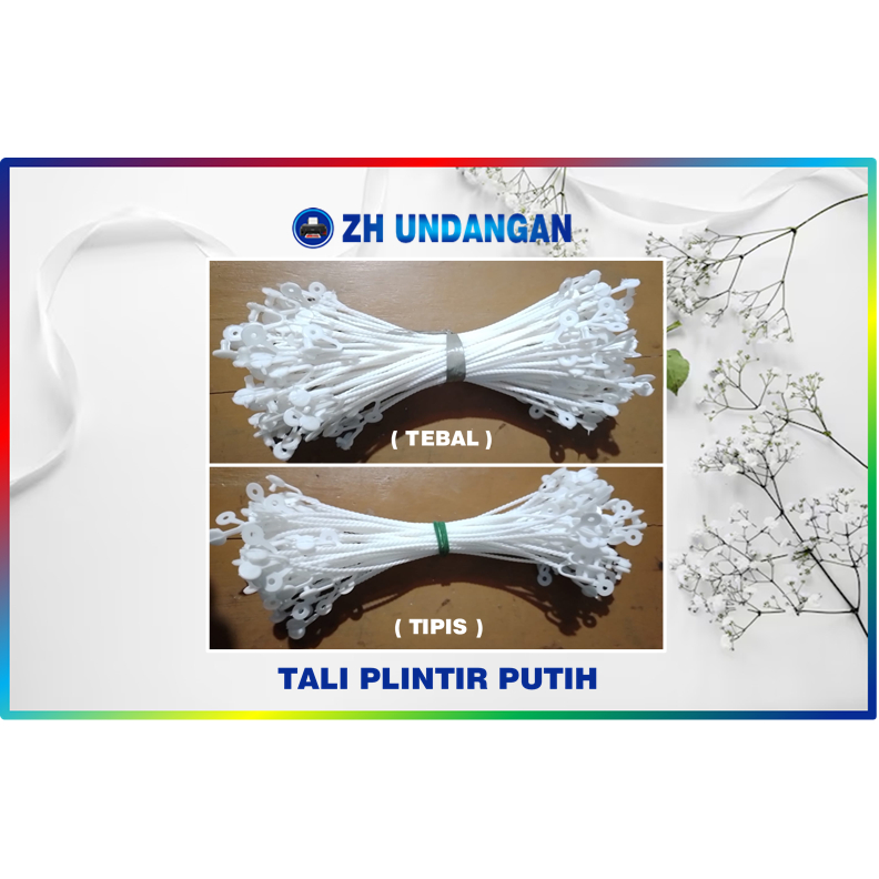 

Tali Plintir Putih ( TEBAL & TIPIS ) isi +- 100 Pcs