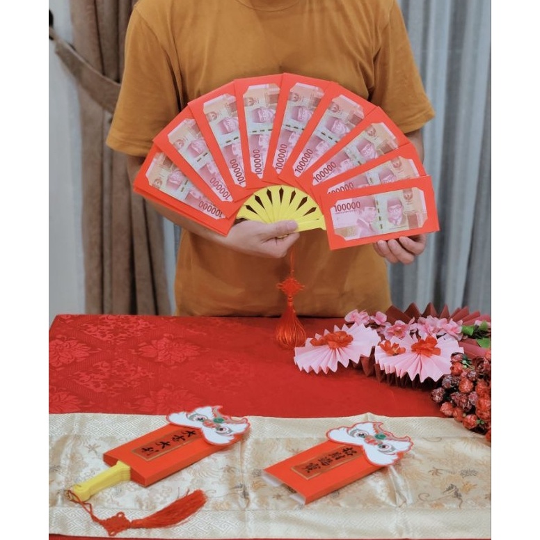 

8LTVO7267 Angpao Imlek Premium Kipas Emas 224 limited Angpau imlek 224 Tahun Baru