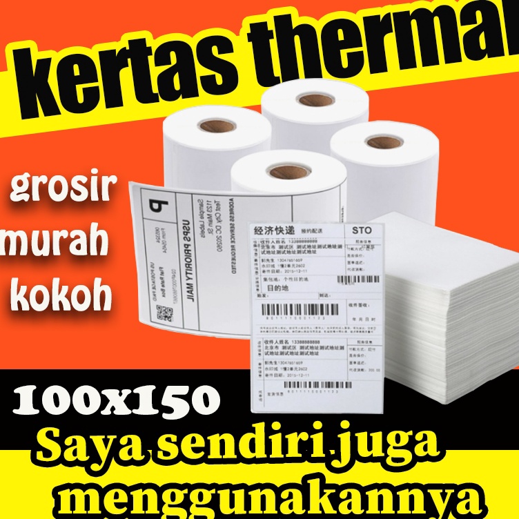 

Y6WJK5155 kertas thermal 1x15 Sticker Label ISI 5 pcs Label Kertas Tidak Luntur Lem Kuat mura