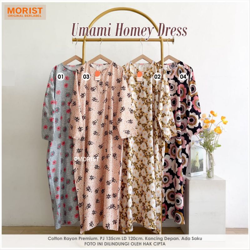 Umami HomeDress Gamis Jumbo Allsize Busui Premium Catton Rayon Original Ori Morist Berlabel