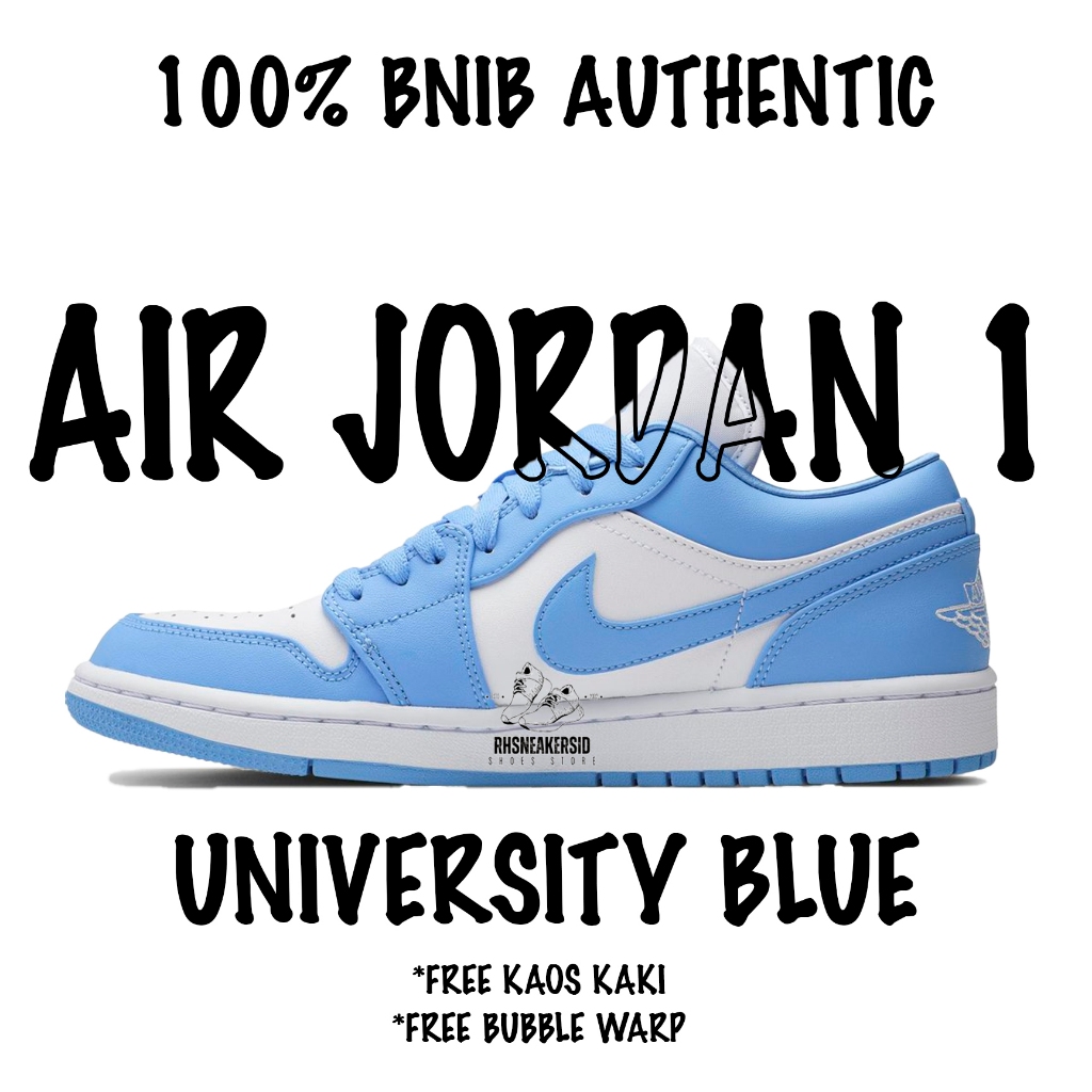 NIKE AJ1 LOW UNIVERSITY BLUE 100% BNIB FULL TAG