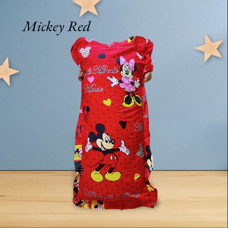 [PROMO] Bantal Cinta Jumbo + Sarung Mickey Merah