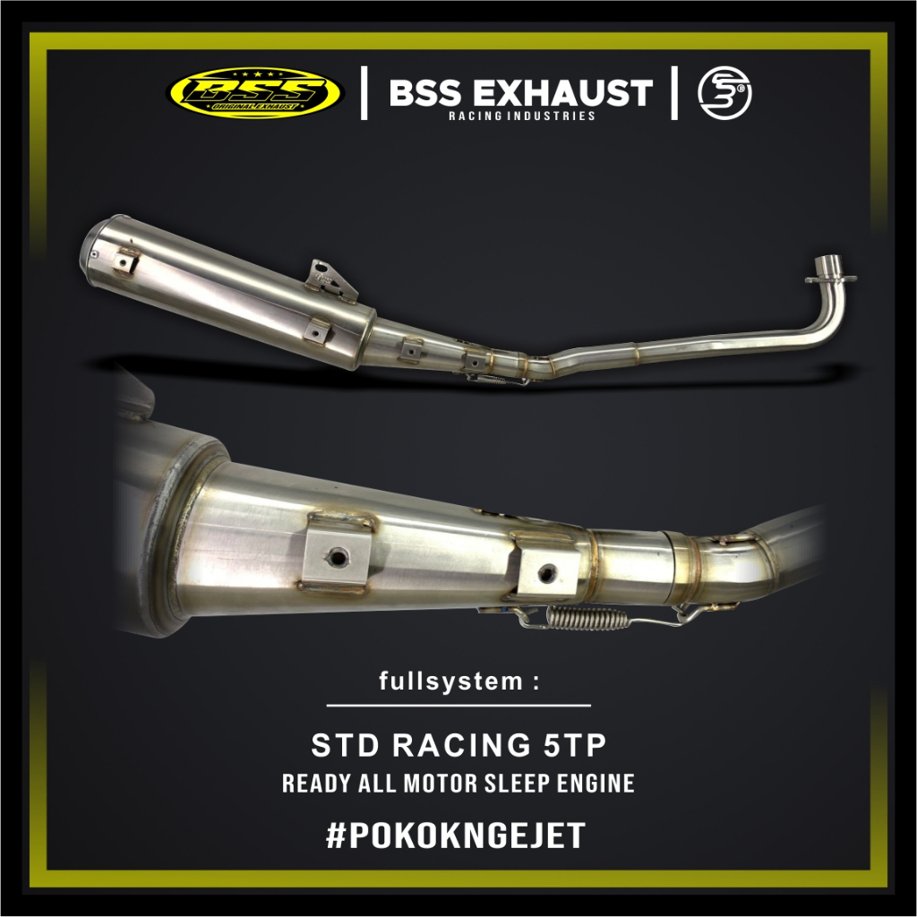 KNALPOT STD RACING MODEL JUPITER 5TP PNP ALL BEBEK ORIGINAL BSS EXHAUST