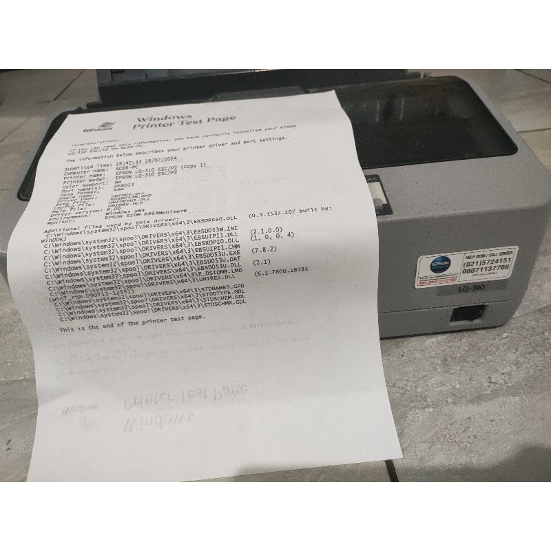 Printer Epson LQ-310 Dotmatrix