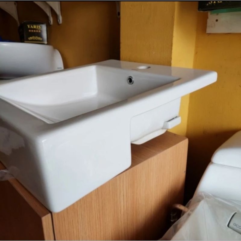 Wastafel kotak Atas Meja TOTO LW642 Full Set