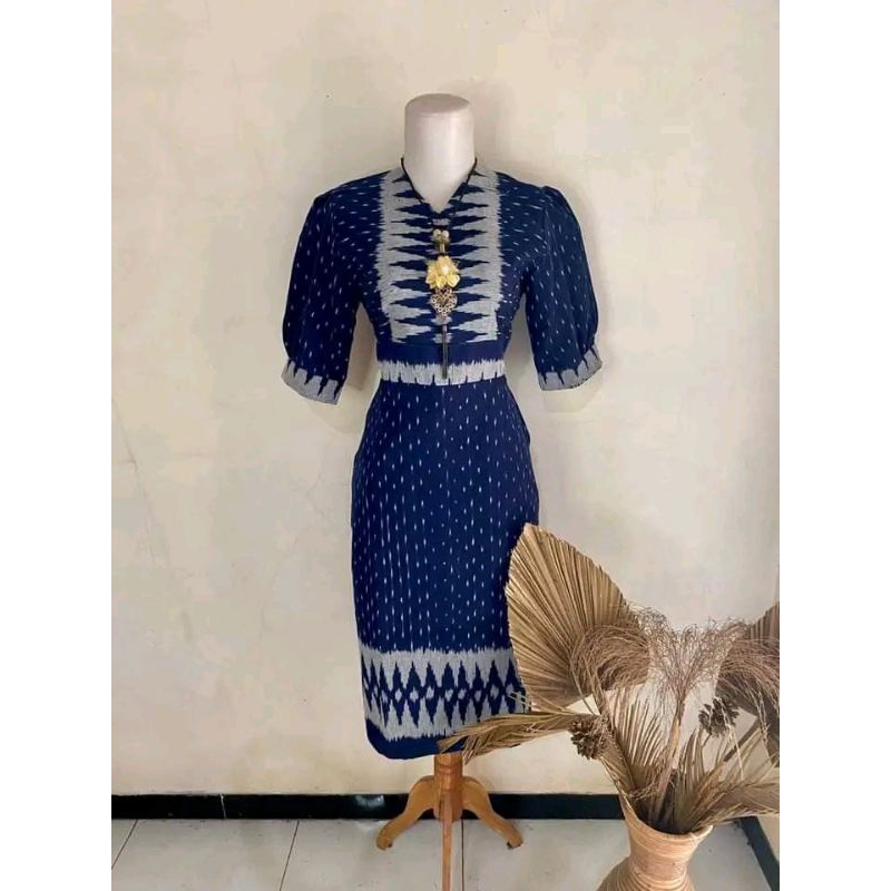 dress tebaru baju wanita tenun etnik - baju tenun etnik blanket tenun