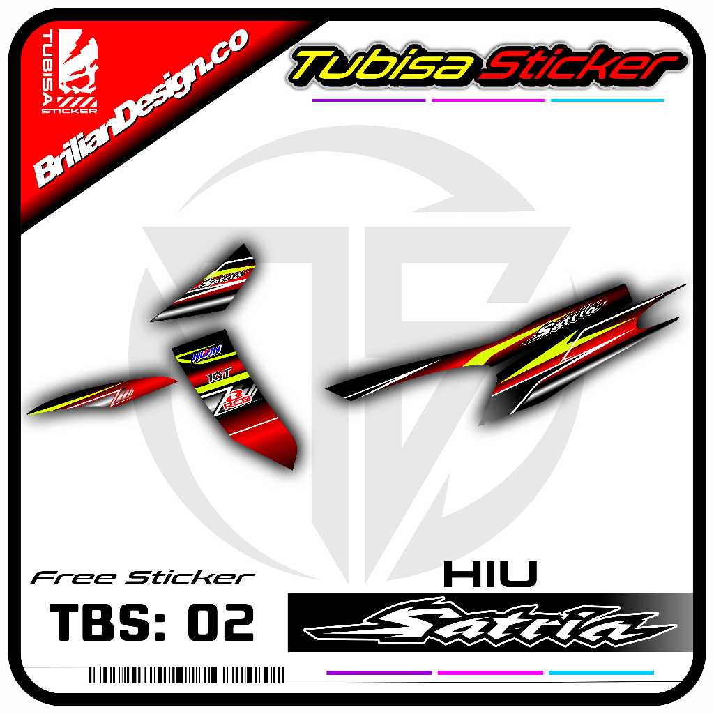 Sticker Striping Satria Hiu Semi Full - Stiker Striping Variasi Motor Satria Hiu. TBS.02