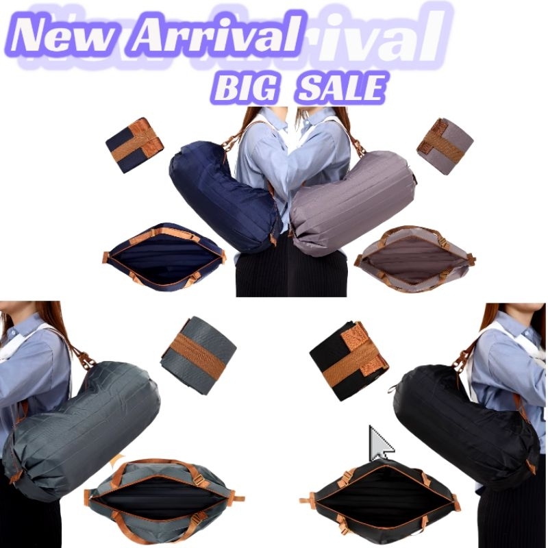 ransel lipat portabel, tas belanja, traveling multifungsi