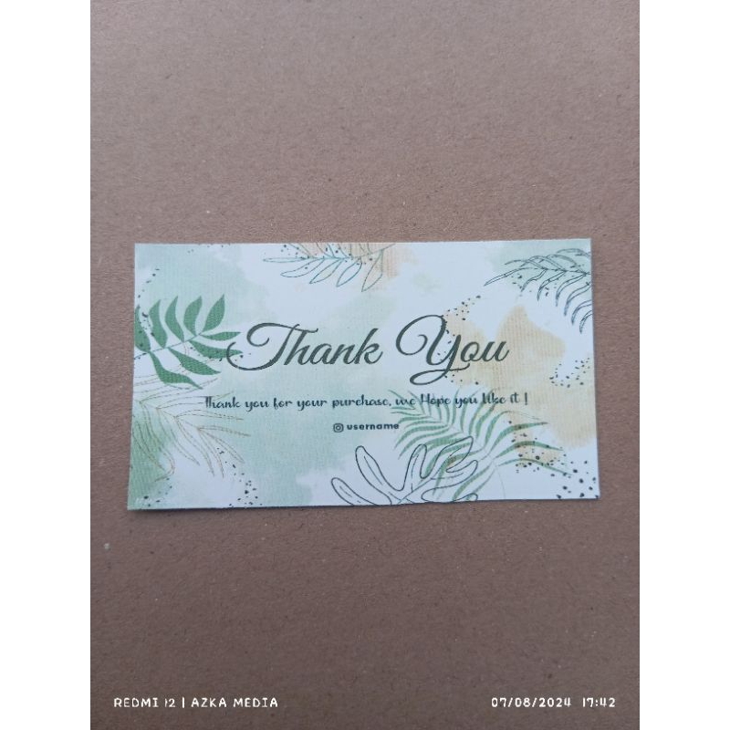 

Sticker label Thank you custom waterproof no.5