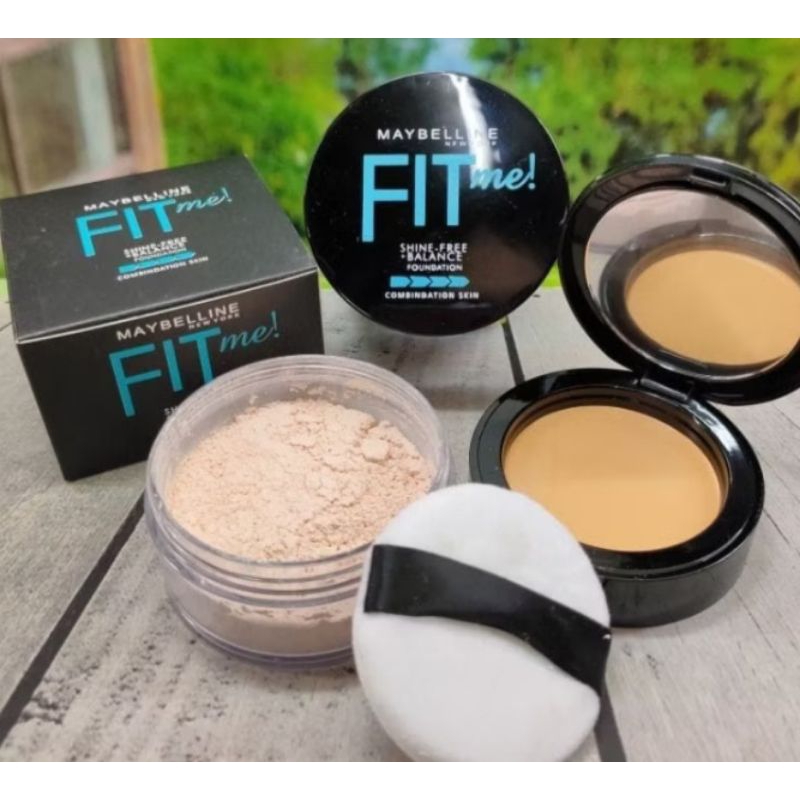 Bedak Maybelline Fit Me 2in1 Padat Basah dan Tabur