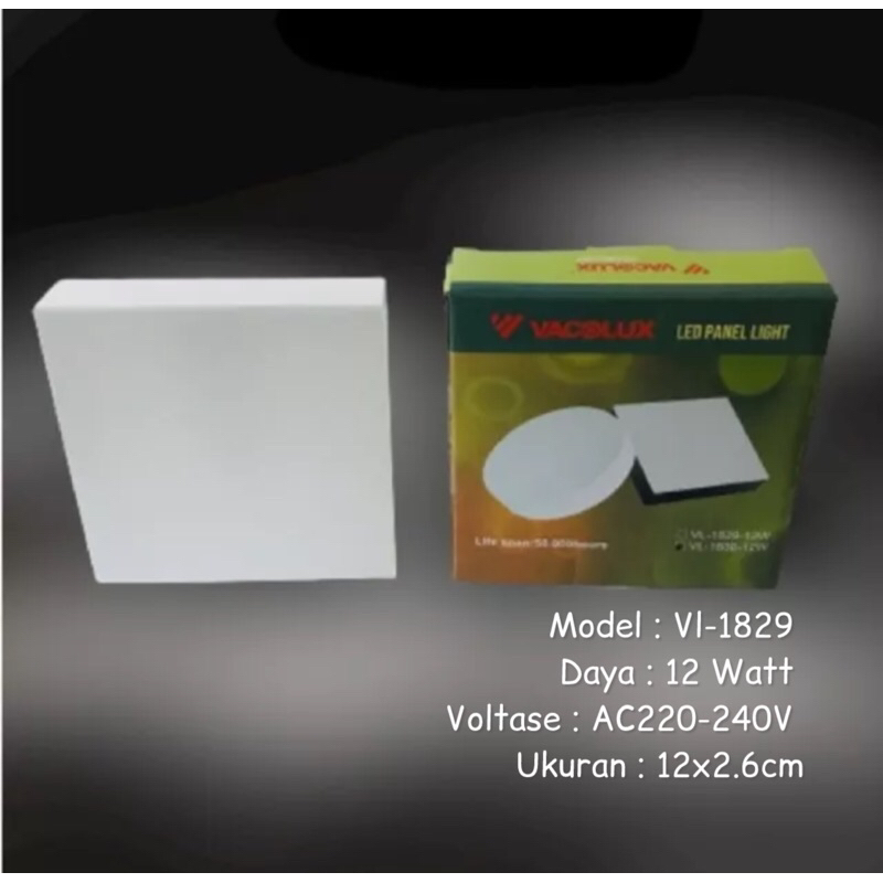 Vacolux Lampu Downlight Outbow LED 12 Watt Kotak